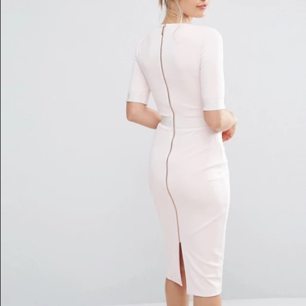TED BAKER Belted Midi Sheath Dress
